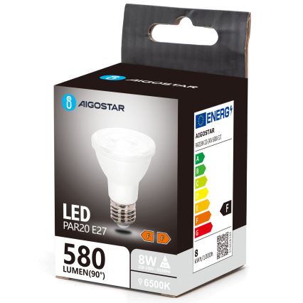LED Крушка PAR20 E27/8W/230V 6500K - Aigostar