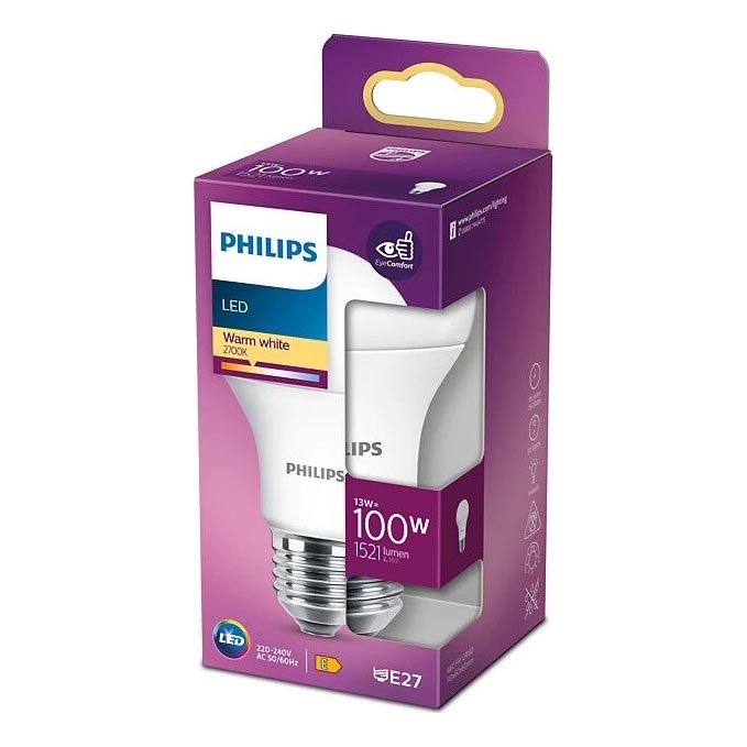 LED Крушка Philips A60 E27/13W/230V 2700K