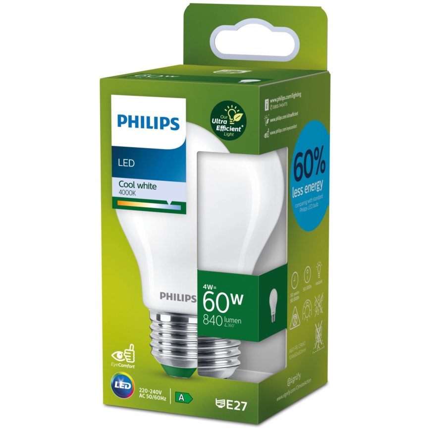 LED Крушка Philips A60 E27/4W/230V 4000K