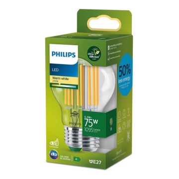 LED Крушка Philips A60 E27/5,2W/230V 2700K