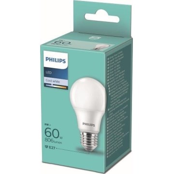 LED Крушка Philips A60 E27/8W/230V 4000K