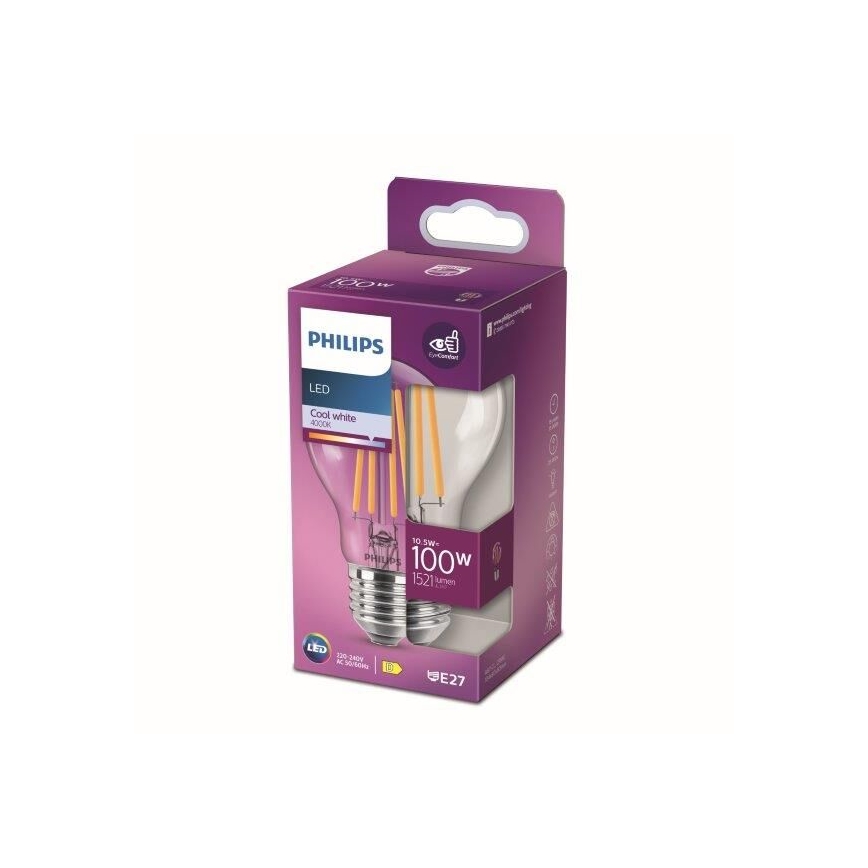 LED Крушка Philips E27/10,5W/230V 4000K