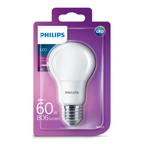 LED крушка Philips E27/8W/230V 2700K