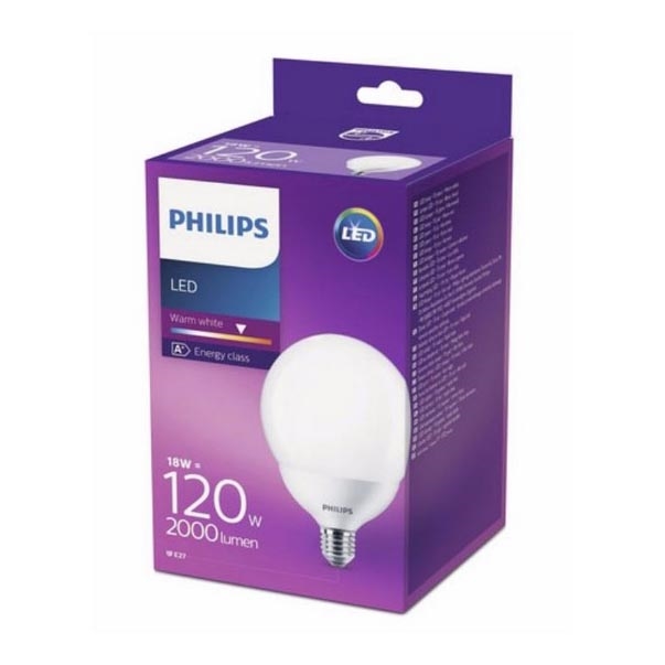 LED Крушка Philips G120 E27/18W/230V 2700K