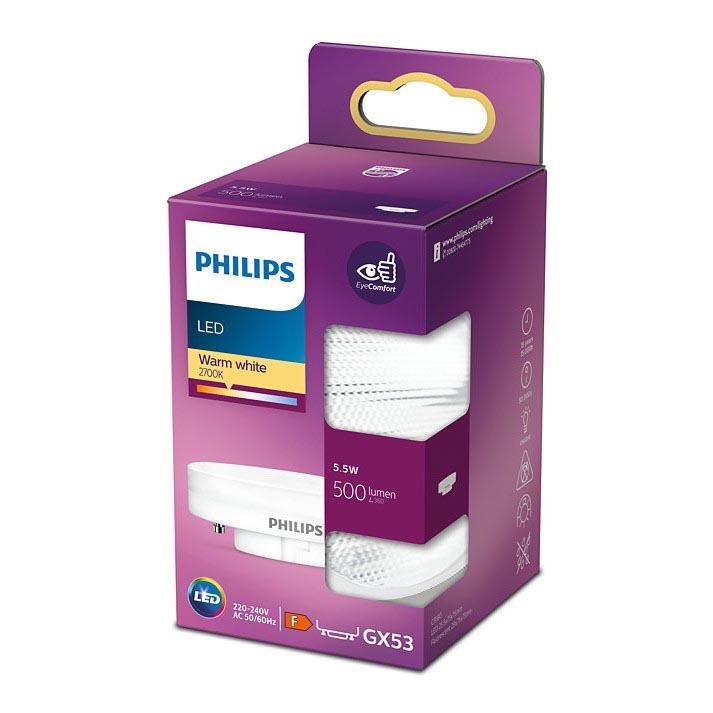 LED Крушка Philips GX53/5,5W/230V 2700K