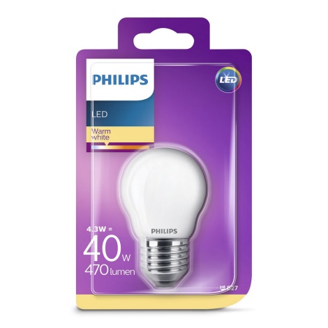 LED Крушка Philips P45 E27/4,3W/230V 2700K