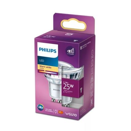 LED Крушка Philips PAR16 GU10/2,7W/230V 2700K