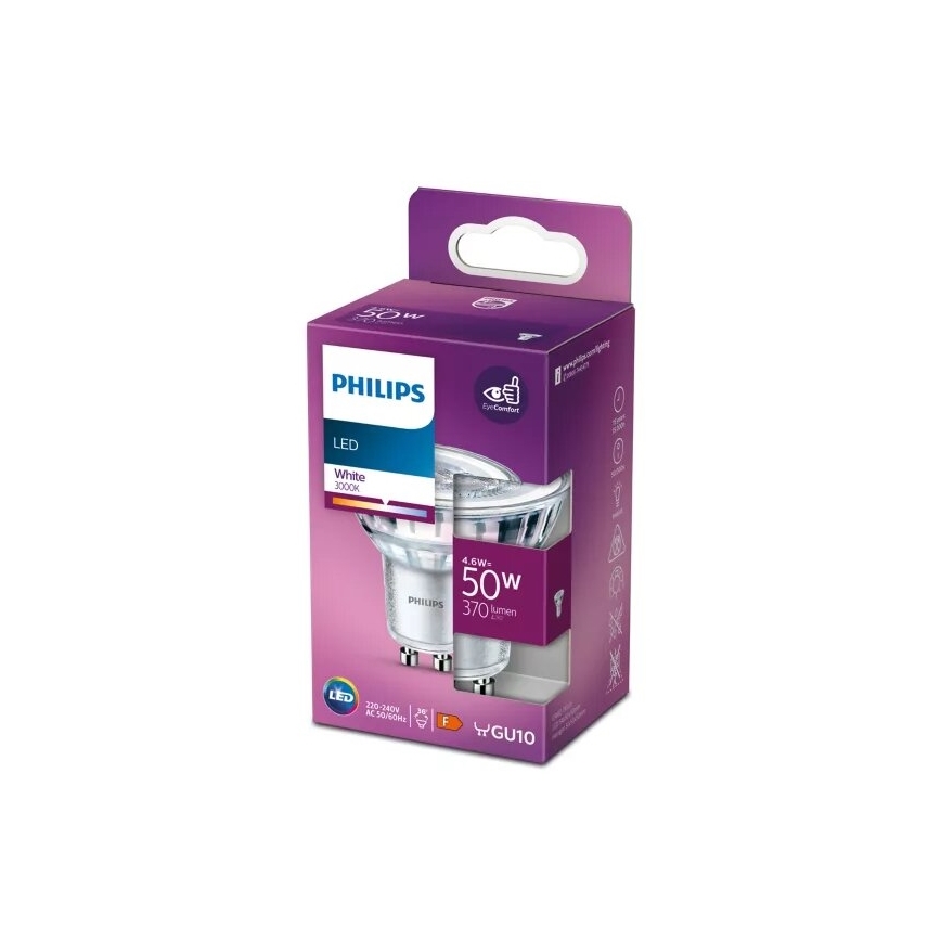 LED Крушка Philips PAR16 GU10/4,6W/230V 3000K