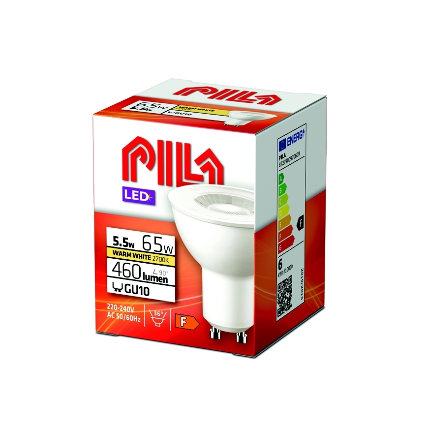 LED Крушка Philips Pila PAR16 GU10/5,5W/230V 2700K