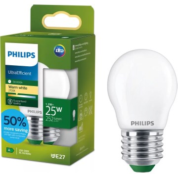 LED крушка Philips ULTRAEFFICIENT P45 E27/1,2W/230V 2700K