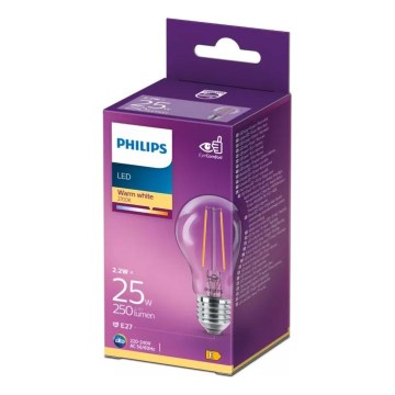 LED крушка Philips VINTAGE A60 E27/2,2W/230V 2700K