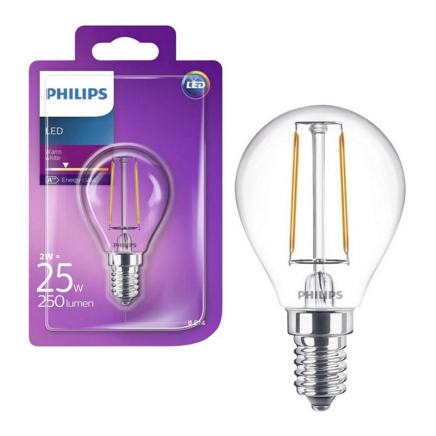 LED Крушка Philips VINTAGE E14/2W/230V 2700K