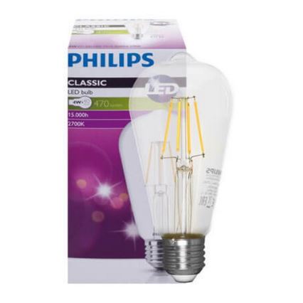 LED Крушка Philips VINTAGE ST64 E27/4W/230V 2700K