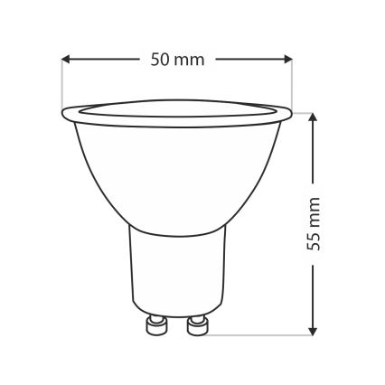 LED Крушка Qtec GU10/8W/230V 2700K