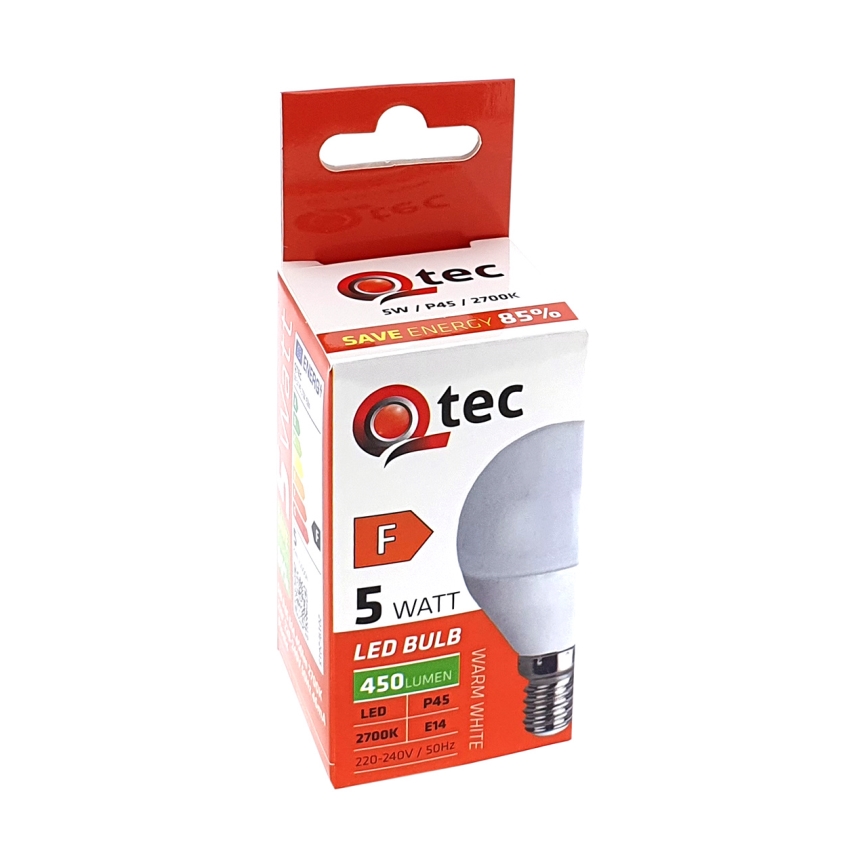 LED Крушка Qtec P45 E14/5W/230V 2700K