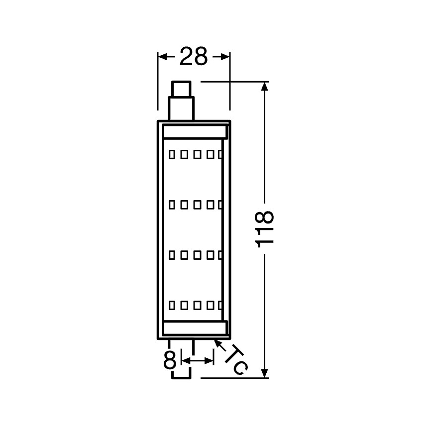 LED крушка R7s/13W/230V 2700K 118 mm