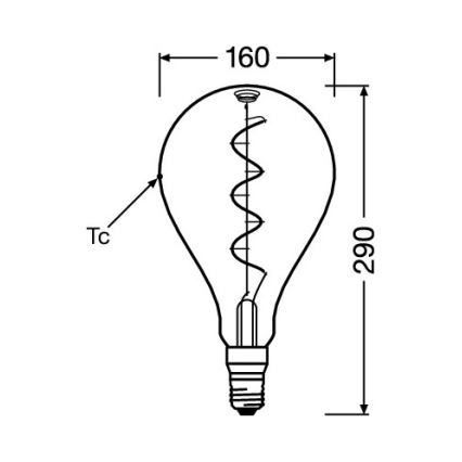 LED крушка ретро филаментна E27/4W/230V 1800K - Osram