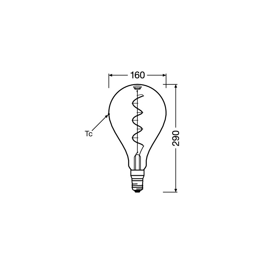 LED крушка ретро филаментна E27/4W/230V 1800K - Osram