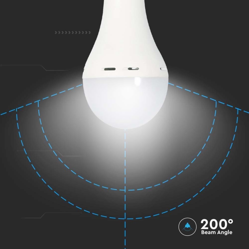 LED Крушка с авариен режим A70 E27/9W/230V 4000K