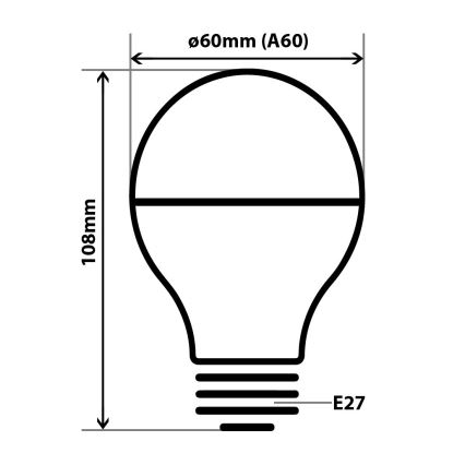 LED Крушка с огледален сферичен връх DECOR MIRROR A60 E27/8W/230V 4200K златиста