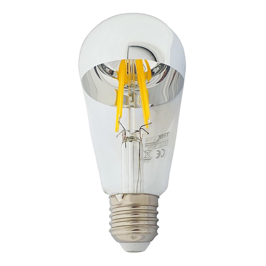 LED Крушка с огледален сферичен връх DECOR MIRROR ST64 E27/8W/230V 4200K сребриста