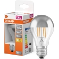 LED крушка с огледален връх FILAMENT E27/6,5W/230V 2700K сребриста- Osram