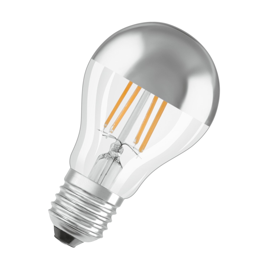 LED крушка с огледален връх FILAMENT E27/6,5W/230V 2700K сребриста- Osram