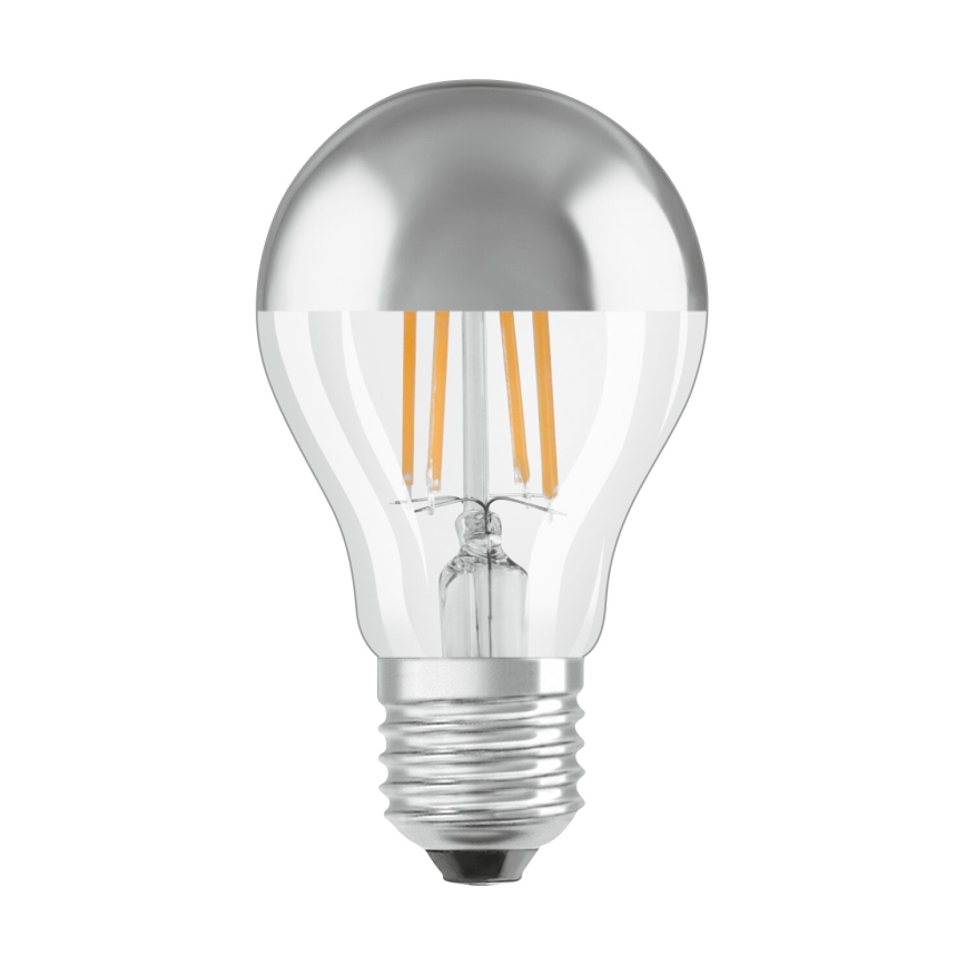 LED крушка с огледален връх FILAMENT E27/6,5W/230V 2700K сребриста- Osram