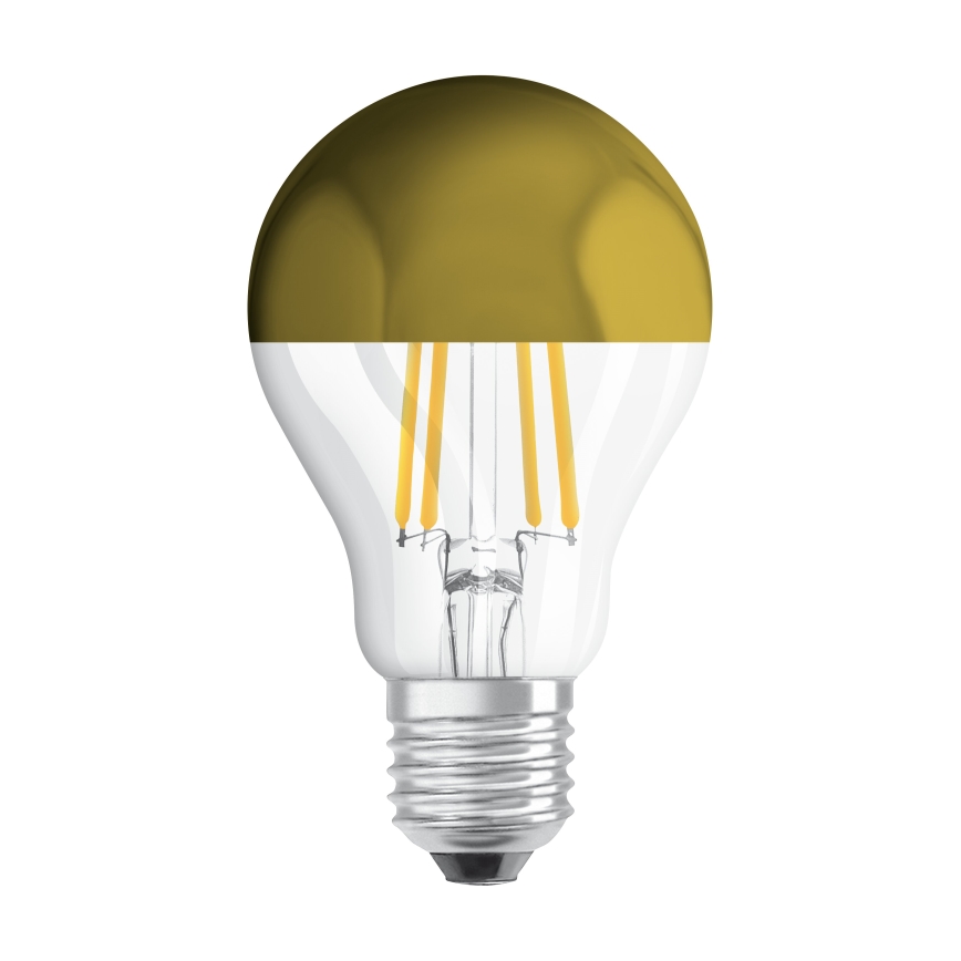 LED крушка с огледален връх FILAMENT E27/6,5W/230V 2700K златна - Osram