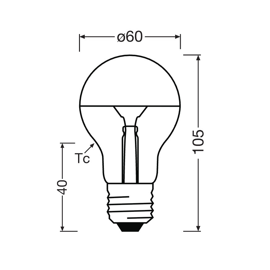 LED крушка с огледално покритие SUPERSTAR E27/7W/230V 2700K златна - Osram