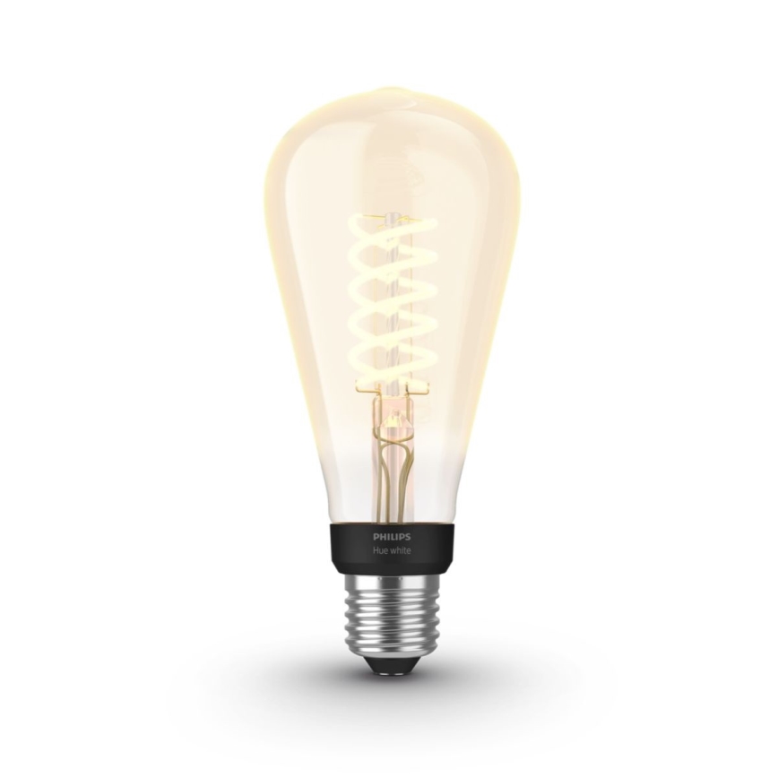 LED крушка с възможност за регулиране на светлината Philips Hue WHITE FILAMENT ST72 E27 / 7W / 230V 2100K