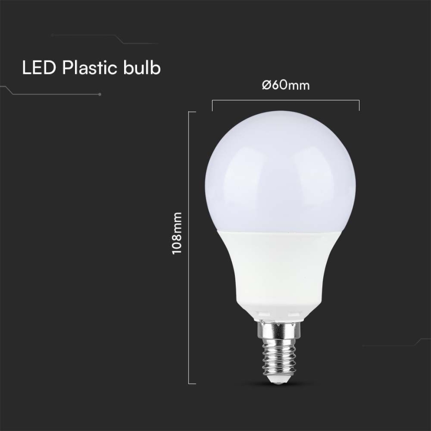 LED Крушка SAMSUNG CHIP A60 E14/8,5W/230V 3000K