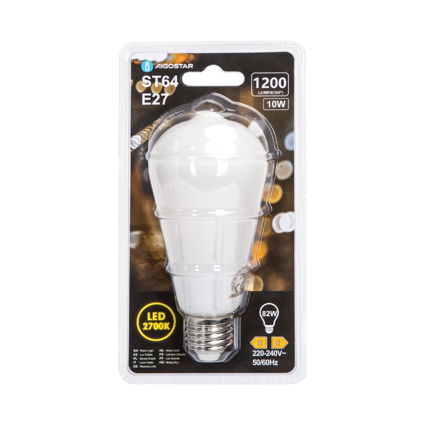 LED крушка ST64 E27/10W/230V 2700K - Aigostar