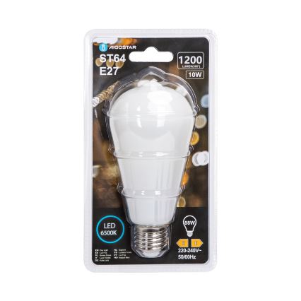 LED крушка ST64 E27/10W/230V 6500K - Aigostar