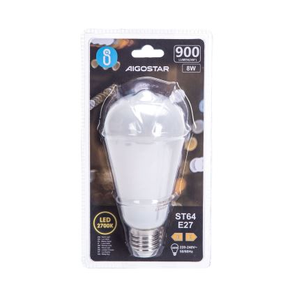 LED крушка ST64 E27/8W/230V 2700K - Aigostar