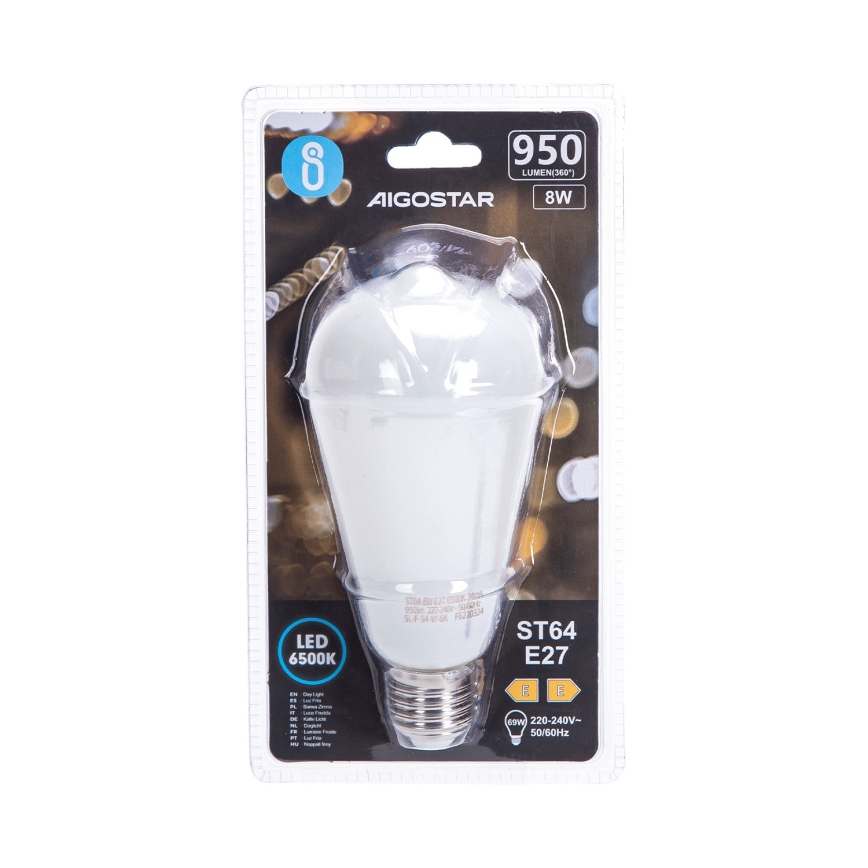 LED крушка ST64 E27/8W/230V 330° 6500K - Aigostar