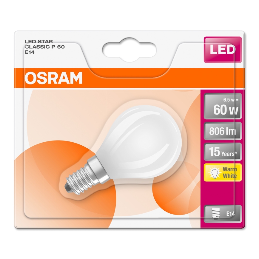 LED Крушка STAR E14/6,5W/230V 2700K - Osram