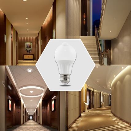 LED крушка със сензор за движение и сумрак A60 E27/6W/230V 3000K - Aigostar