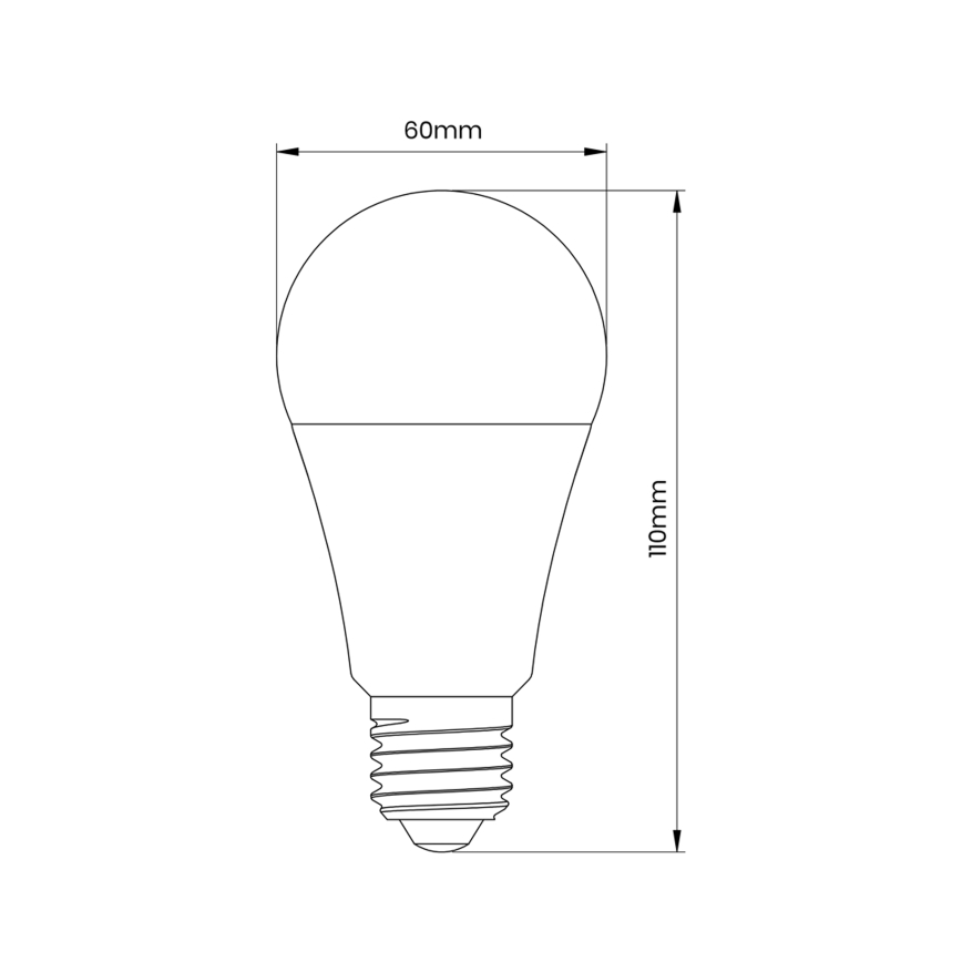 LED крушка със сензор за движение и сумрак A60 E27/9W/230V 3000K