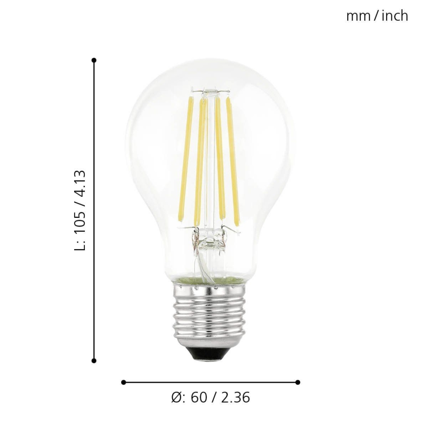 LED крушка със сензор за здрач VINTAGE A60 E27/6W/230V 3000K - Eglo 11886