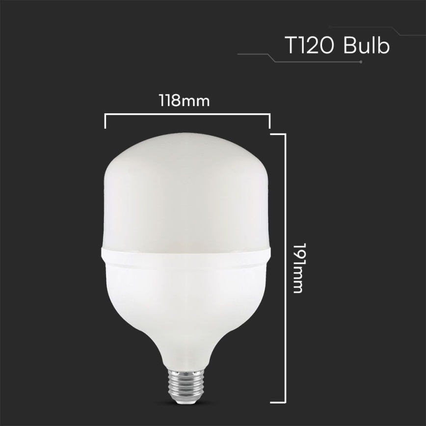 LED крушка T120 E27/40W/230V 6500K