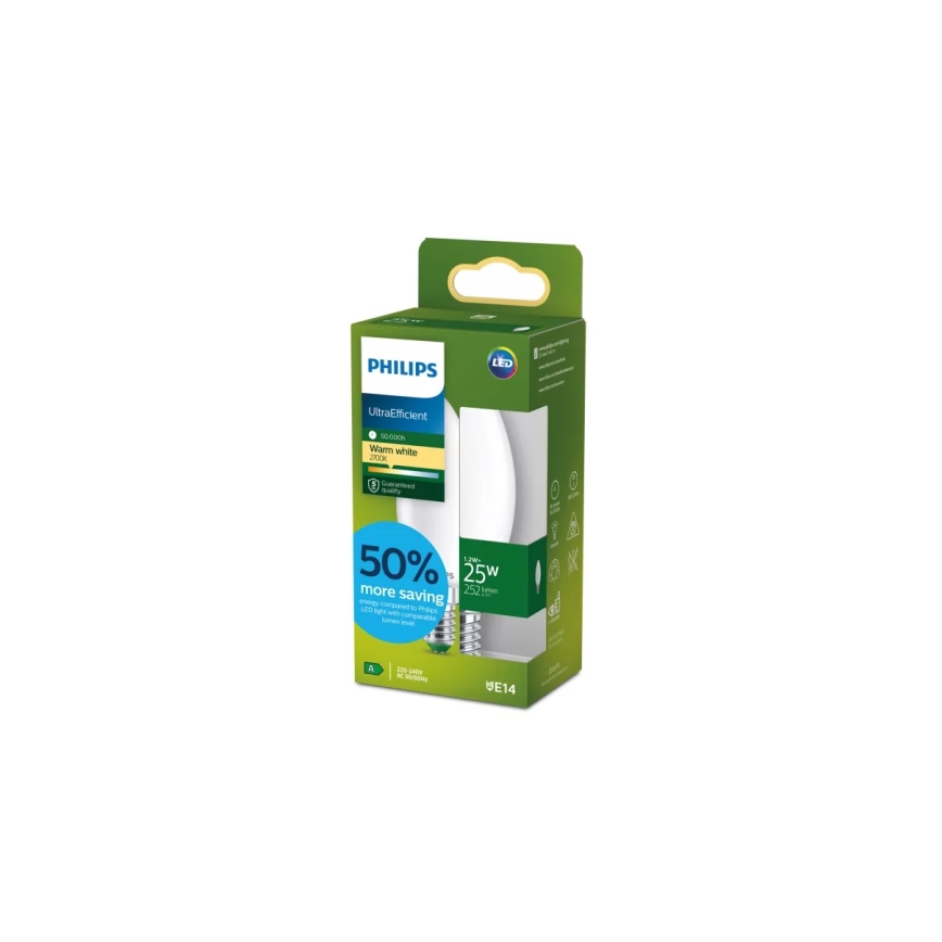 LED крушка ULTRAEFFICIENT Philips B35 E14/1,2W/230V 2700K