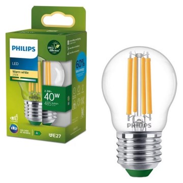 LED крушка ULTRAEFFICIENT VINTAGE Philips P45 E27/2,3W/230V 2700K