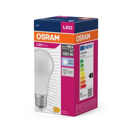 LED Крушка VALUE A100 E27/13W/230V 4000K - Osram