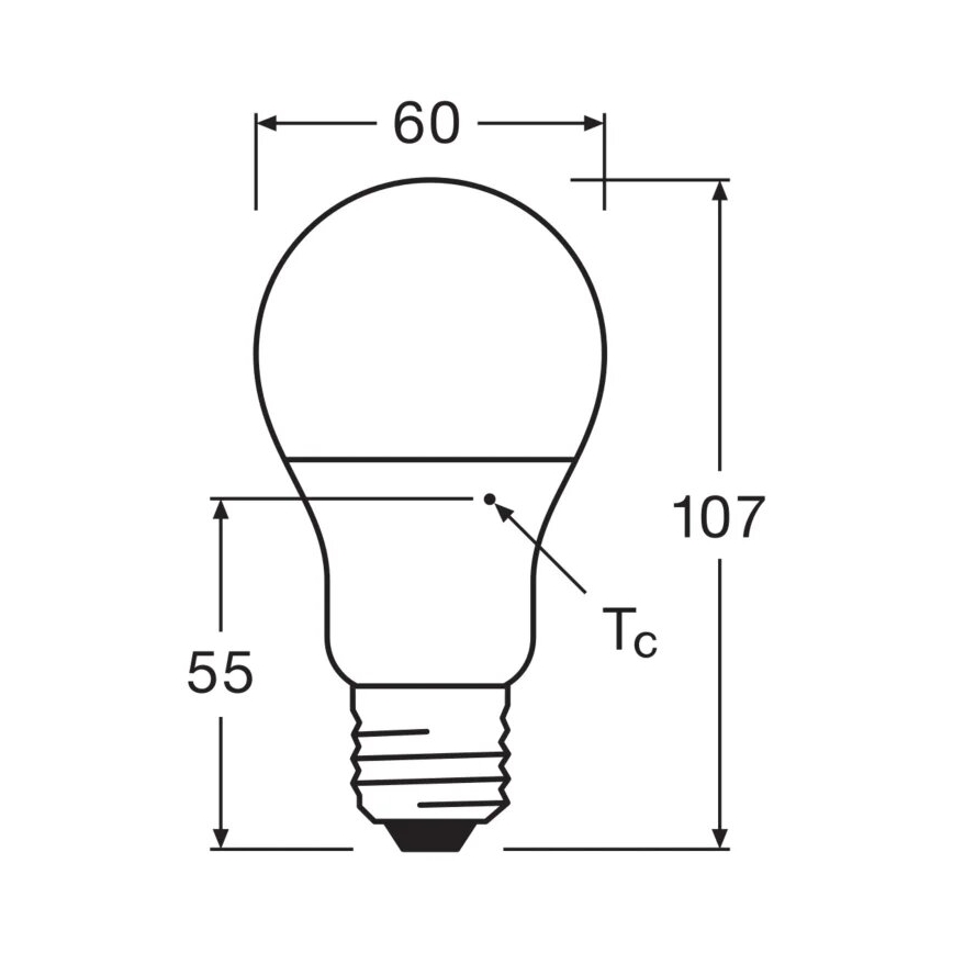 LED Крушка VALUE A60 E27/8W/230V 4000K - Osram