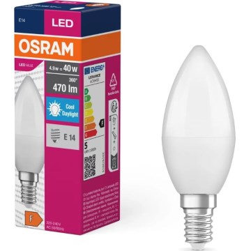 LED Крушка VALUE B40 E14/4,9W/230V 6500K - Osram