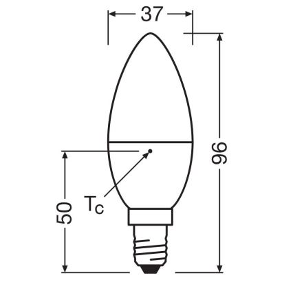 LED Крушка VALUE B40 E14/4,9W/230V 6500K - Osram