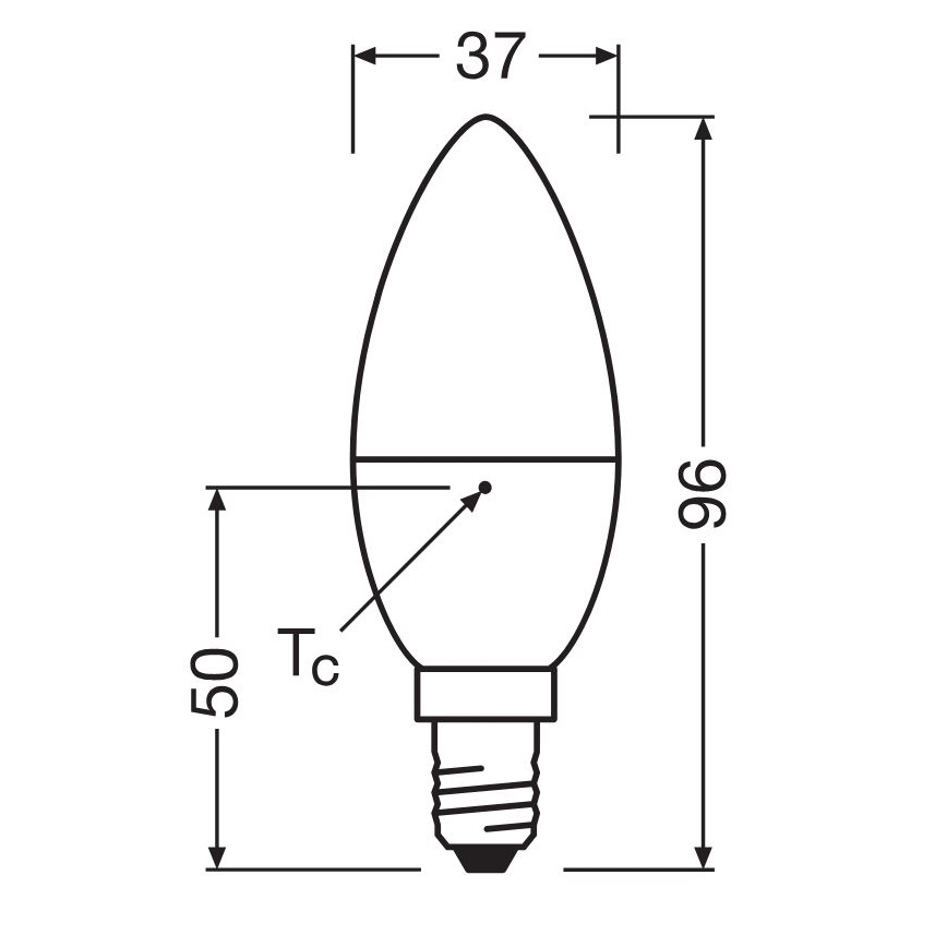 LED Крушка VALUE B40 E14/4,9W/230V 6500K - Osram
