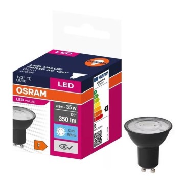 LED Крушка VALUE PAR16 GU10/4,5W/230V 4000K 120° черен - Osram