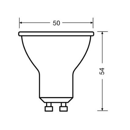 LED Крушка VALUE PAR16 GU10/4,5W/230V 4000K 36° бял - Osram